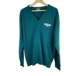 Balmoral Men's XL Green 44" 100% Lambswool Sweater Made in Scotland